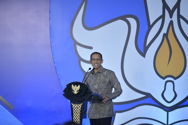 Mendikbudristek Nadiem Makarim meluncurkan Merdeka Belajar Episode Ke-26. (Foto Kemdikbud.go.id)