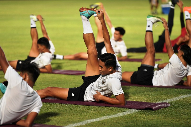 Jelang Kualifikasi Piala Asia U-23 2024 Timnas Indonesia U-23 latihan di Stadion Sriwedari, Solo. (Foto PSSI.org)