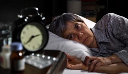 Wanita Senior Depresi Tidur Insomnia