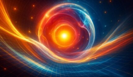 Konsep seni hologram gravitasi alam semesta