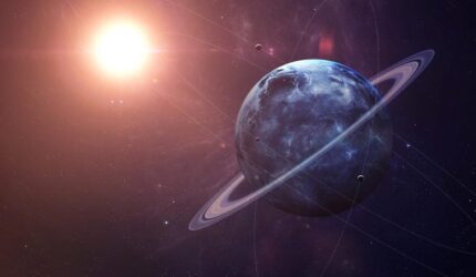 Uranus dengan bulan