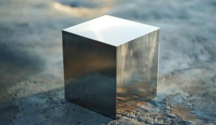 Kubus logam titanium