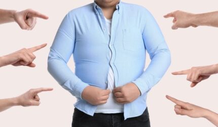 Orang Menunjuk Obesitas Pria Gemuk
