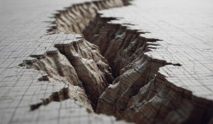 Konsep Seni Wireframe Model Gempa Bumi
