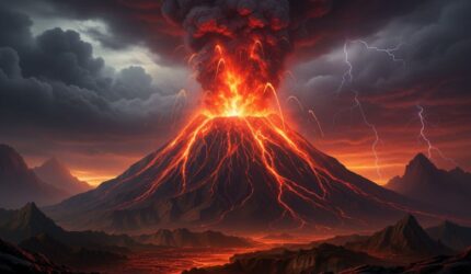 Petir Letusan Gunung Api Purba