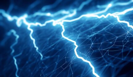 Ilustrasi Konsep Seni Sains Material Listrik