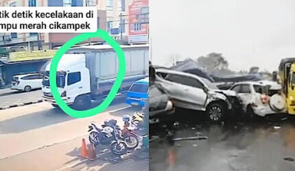Detik-detik Truk Wing Melaju Kencang di Cikampek, Seret 13 Kendaraan