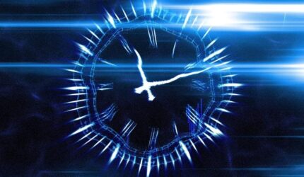 Seni Konsep Relativitas Waktu Jam