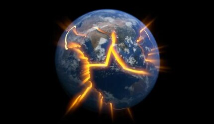 Lempeng Tektonik Bercahaya Bumi