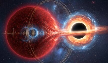 Bintang Raksasa Merah Mengorbit Lubang Hitam