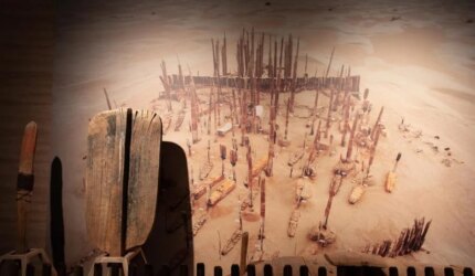 Makam Xiaohe di Pameran Museum Xinjiang