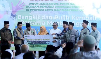 4.119 Mahasiswa UIN Ar-Raniry Terdampak Banjir Dapat Bantuan dari Menteri Agama