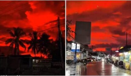 Penyebab Langit Warna Merah Darah di Pandeglang Banten, Benarkah Pertanda Buruk?