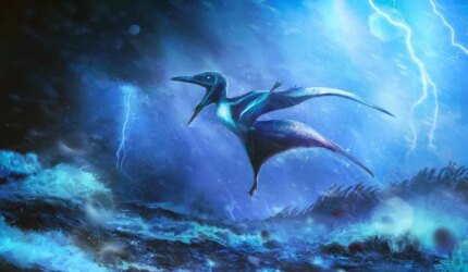 Kesan Artis Saat Menetas Pterosaurus yang Terjebak Badai
