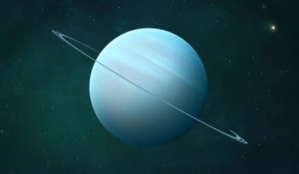 Planet Uranus dalam Ilustrasi Luar Angkasa